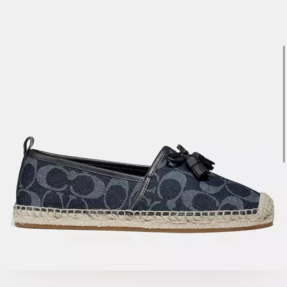 Coach Women's Navy Espadrilles with Signature Pattern - Picture 2 of 5